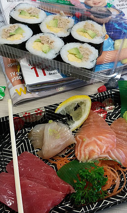 selection of Japanese foods and sushi